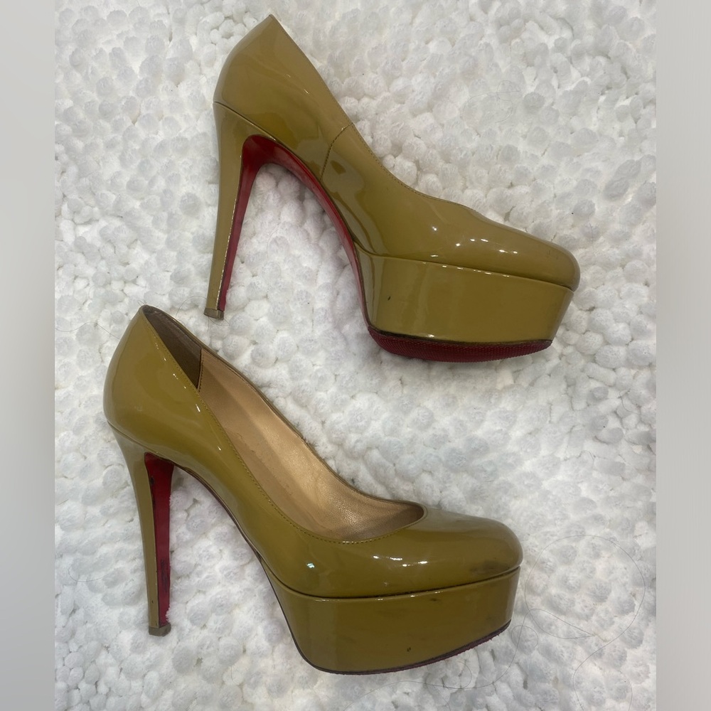 AUTHENTIC CHRISTIAN LOUBOUTIN BIANCA platform pumps